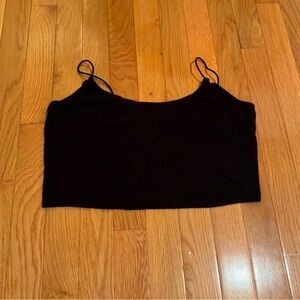 Black cropped tank top